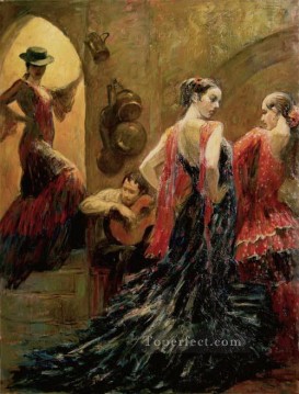 Flamenco in Seville Ballet Oil Paintings